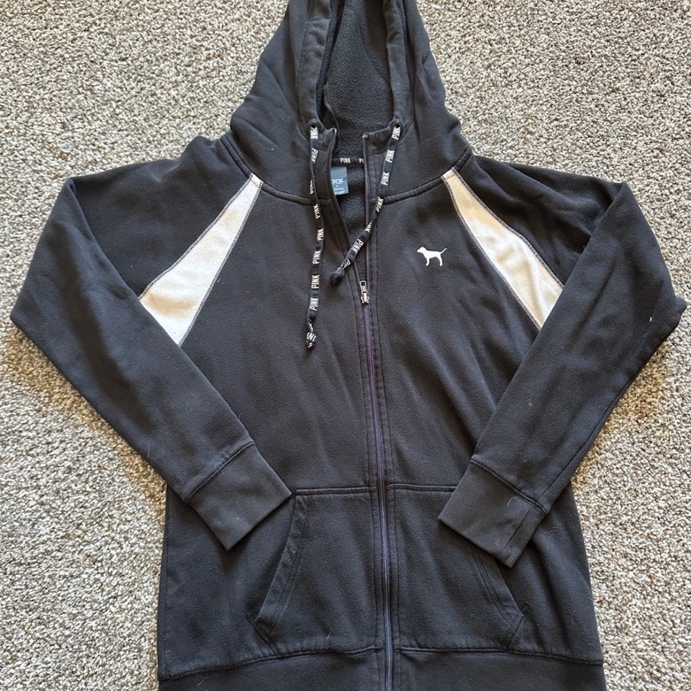 Black and White Zip-Up Hoodie